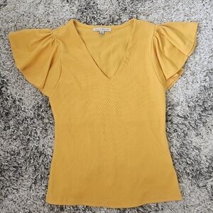 Women's Small Haute Monde Yellow Blouse